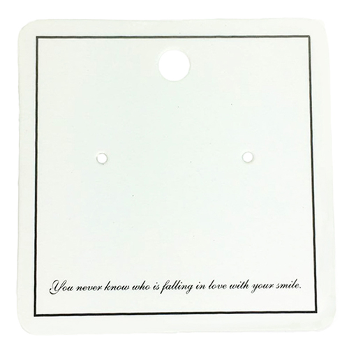 30CARD-SQUARE 30 Pieces Quote Earring Cards